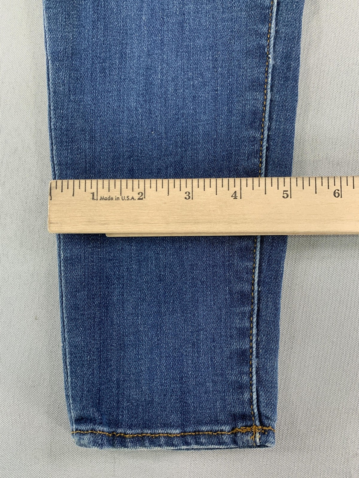 Rock & Republic Jeans Womens 0 Blue Skinny Distressed Stretch Denim Rhinestone