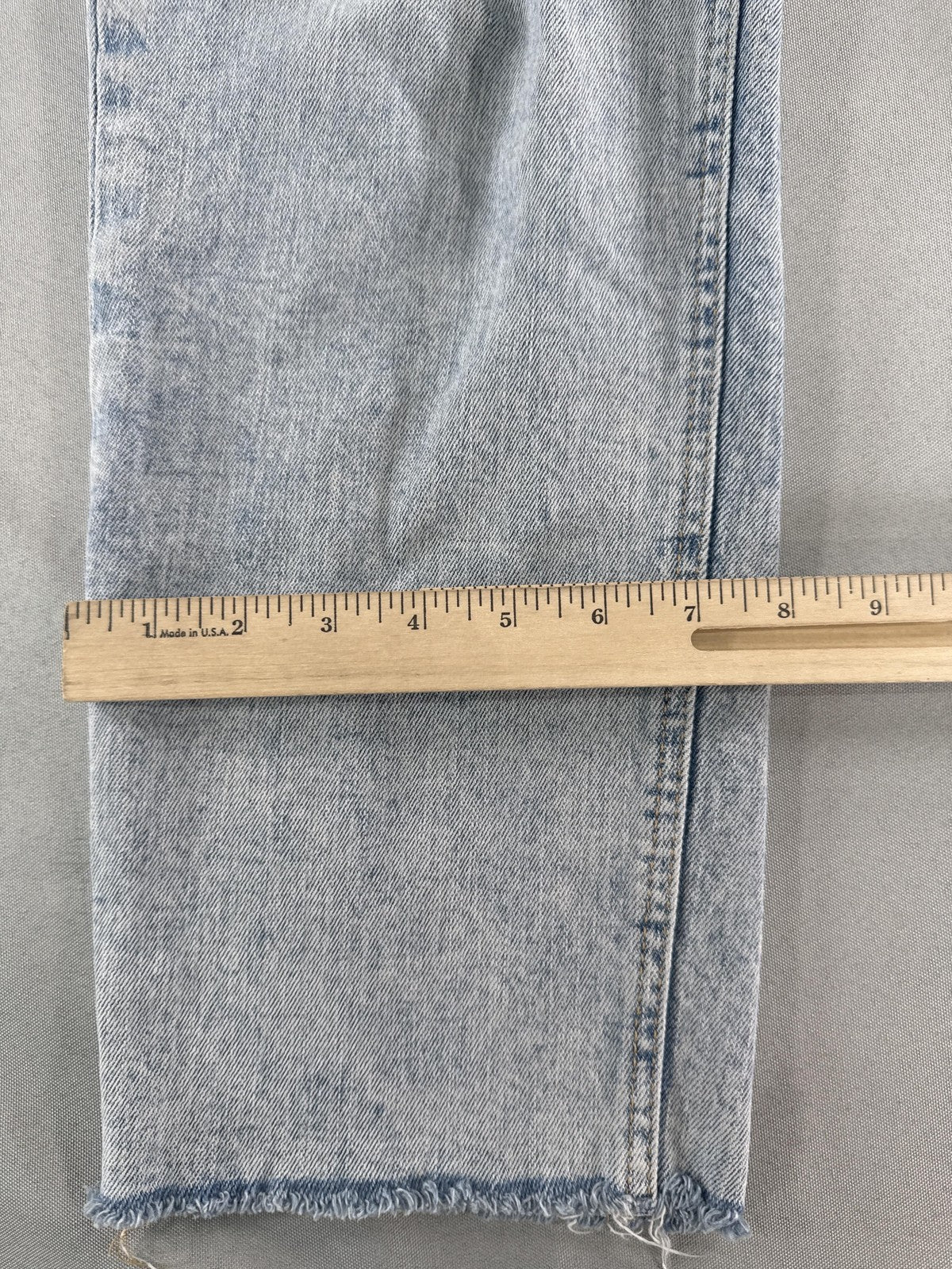 Old Navy Jeans Womens 14 Light Wash Sky Hi Straight Secret Slim Pockets Raw Hem