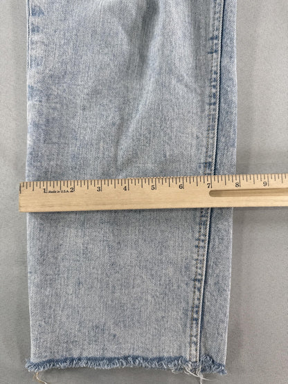 Old Navy Jeans Womens 14 Light Wash Sky Hi Straight Secret Slim Pockets Raw Hem