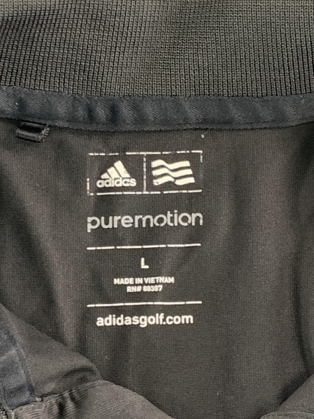Adidas Polo Shirt Mens Large Golf Puremotion Performance Three Stripes Apparel