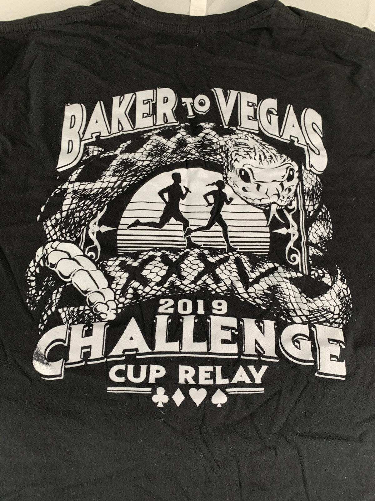 Baker to Vegas Shirt Mens 2XL Black 2019 Challenge Cup Relay LAPRAAC Running Tee