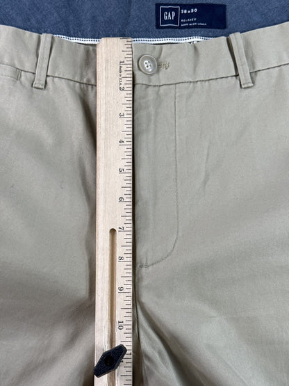 GAP Khaki Chino Pants 38x30 100% Cotton Flat Front Straight Leg Classic Fit