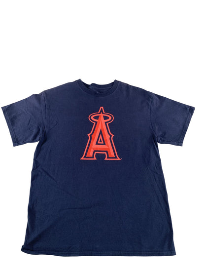 Los Angeles Angels Shirt Mens Large Navy MLB Baseball Kiiiid 27 Majestic Tee Red