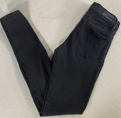 Express Women's Black Mid Rise Stretch Leggings Size 0R 26x28 Comfortable Fit