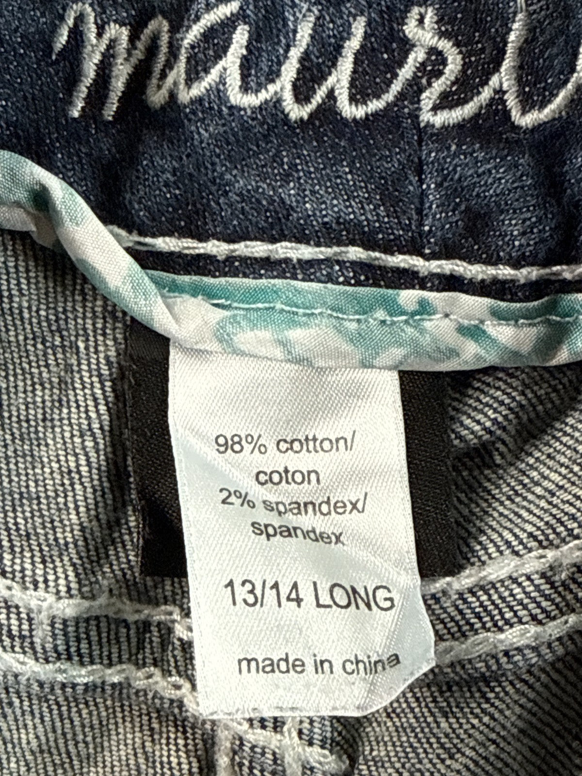 Maurices Bootcut Jeans Womens 13/14 Long Blue Stretch Denim Mid Rise Flare