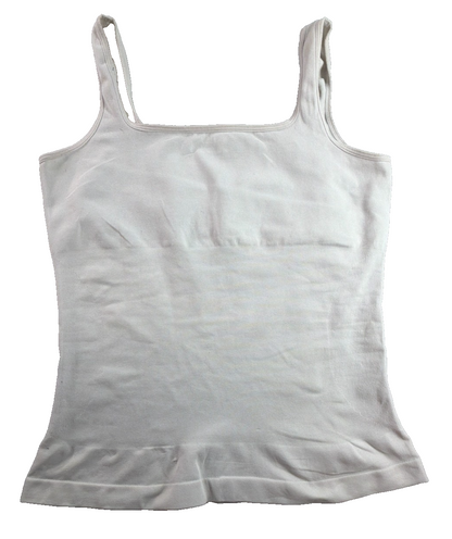 Shapewear Tank Top Womens XXL White Seamless Tummy Control Camisole Body Shaper