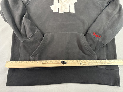 UNDEFEATED Hoodie XL Black Cotton Pullover Graphic Long Sleeve Streetwear Five