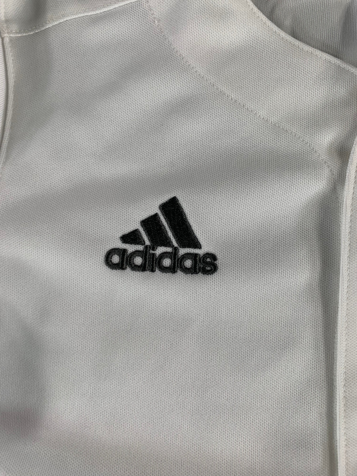 Adidas Youth Baseball Jersey White Button Up Short Sleeve Shirt Size M 11-12Y NW