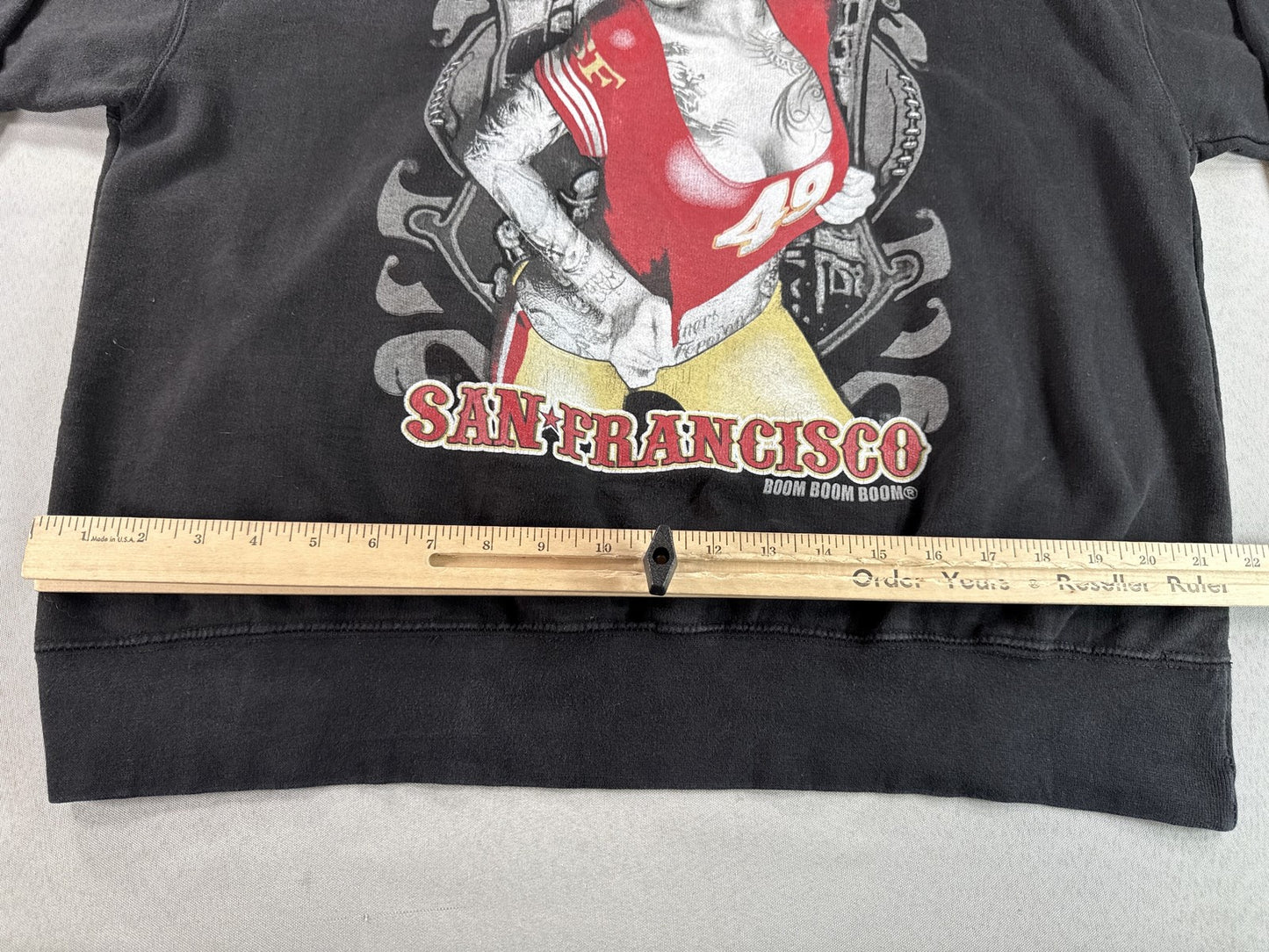 Unbranded San Francisco 49ers Sweatshirt Men's M Black Cotton Crewneck Long