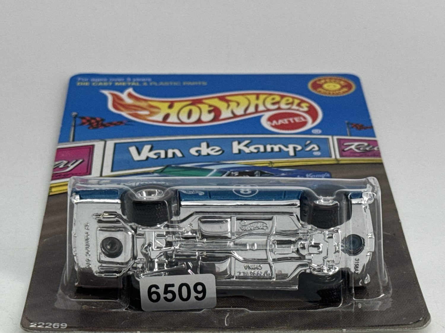 Hot Wheels 67 Pontiac GTO Van de Kamp 1998 Special Edition Blue Diecast Car