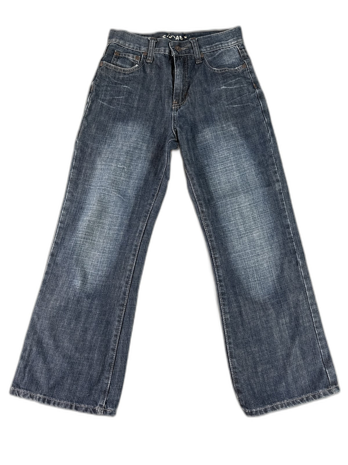 FLY PAPER Jeans Womens 6 Blue 100% Cotton Relaxed Fit Wide Leg Denim Solid