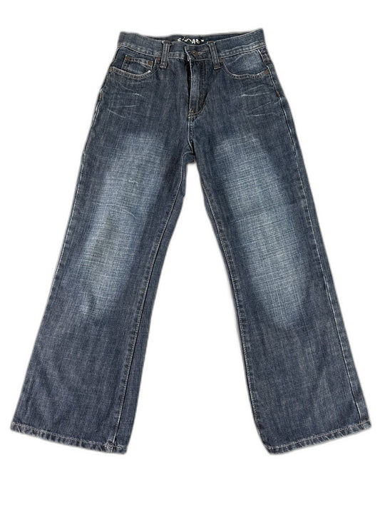 FLY PAPER Jeans Womens 6 Blue 100% Cotton Relaxed Fit Wide Leg Denim Solid