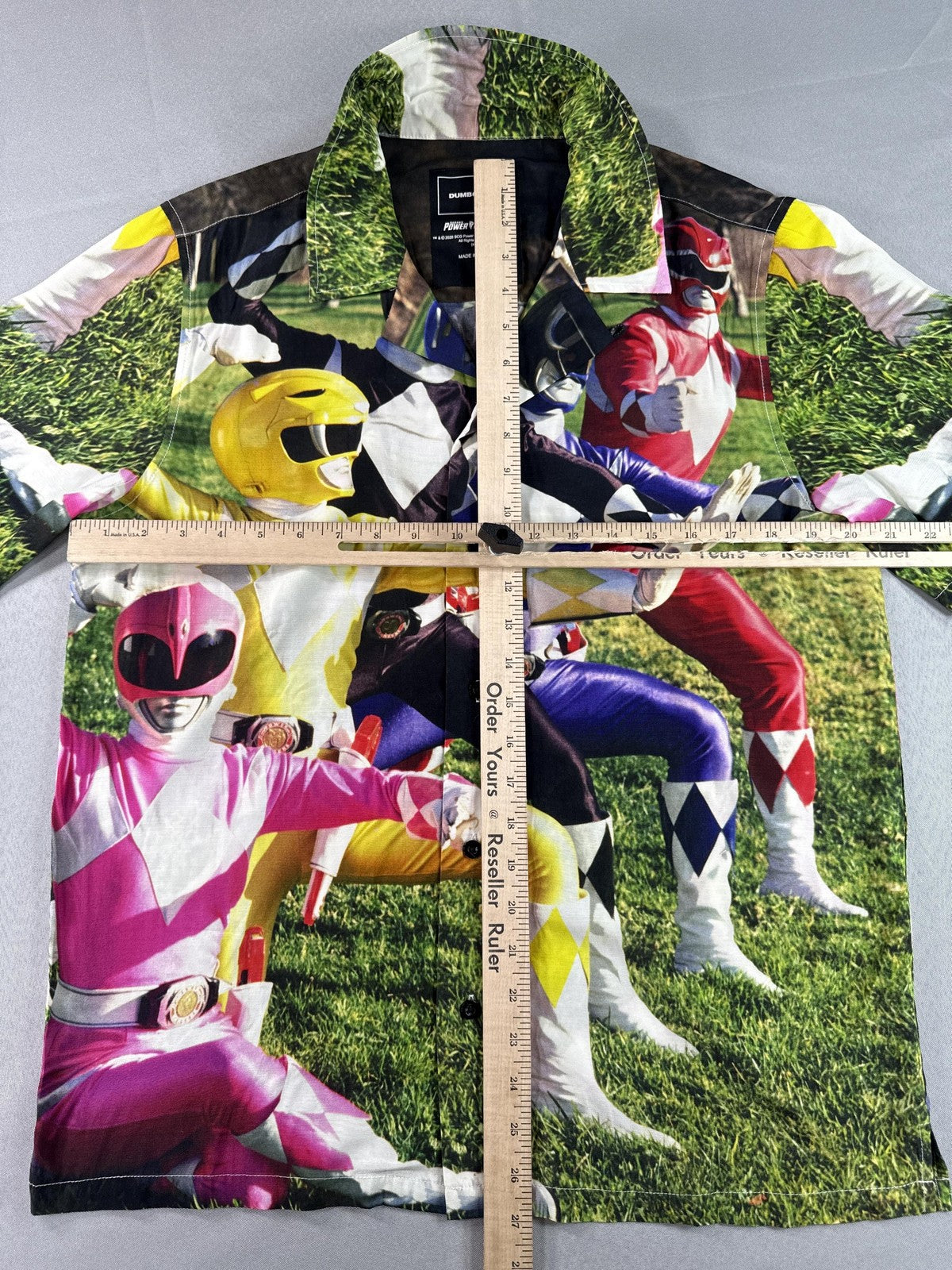 Power Rangers All Over Print Short Sleeve Button Up Shirt Unisex