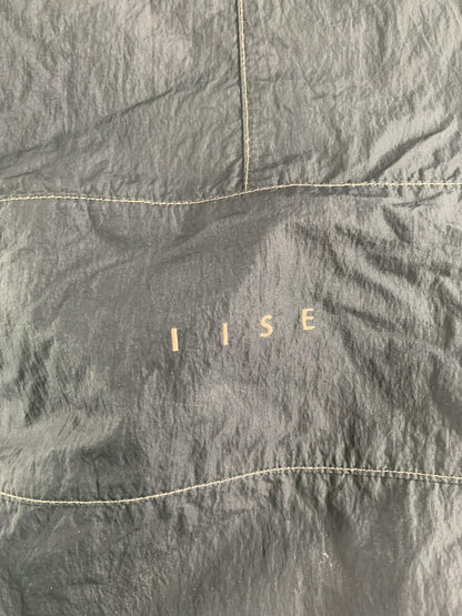 IISE Jogger Pants Mens Small Black Crinkle Nylon Elastic Cuff Relaxed Fit Casual