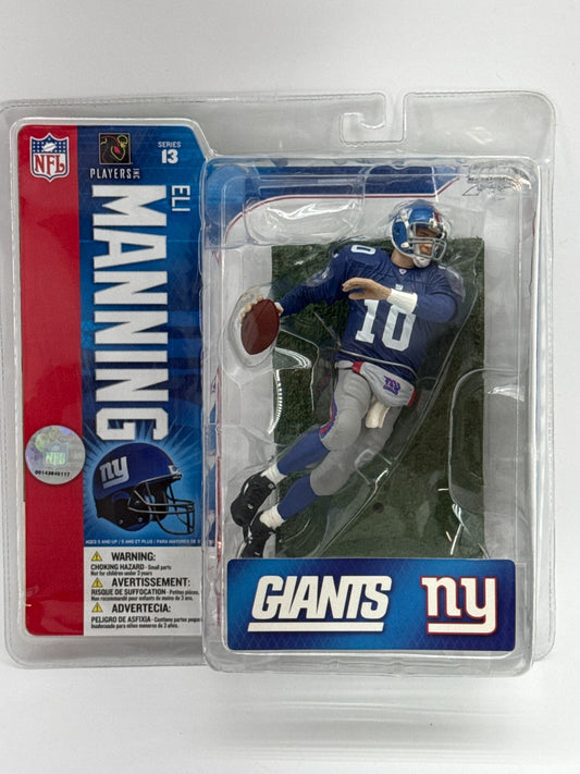 McFarlane NFL Series 13 Eli Manning NY Giants #10 QB Blue Jersey Figure Debut