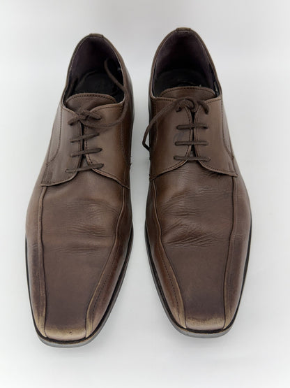 Kurt Geiger Drew Formal Shoes Mens 44 Brown Leather Square Toe Portugal Loafers