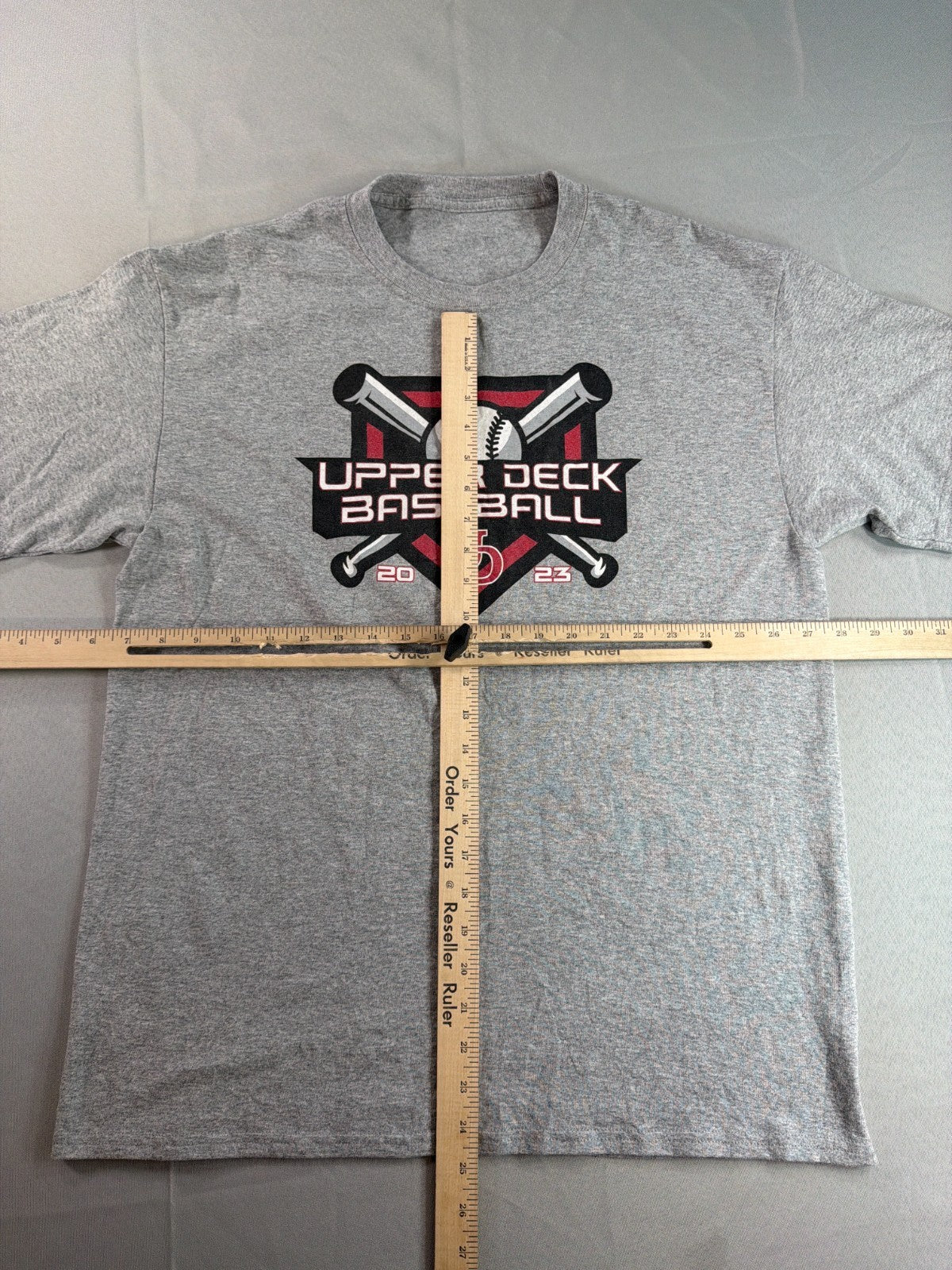 Upper Deck Baseball UD 2023 Club Team Graphic T-Shirt Heather Gray Large Apparel