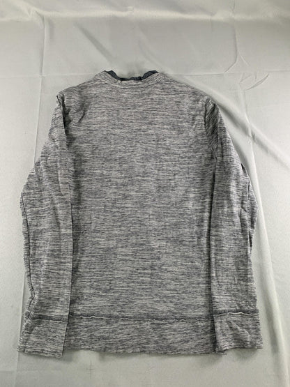 Hugo Boss Cardigan Sweater Mens Small Gray Striped V Neck Boss Orange Casual on