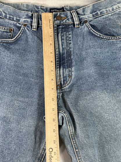 COTTONFIELD Light Wash Jeans Length 100% Cotton Straight Fit Classic Unisex