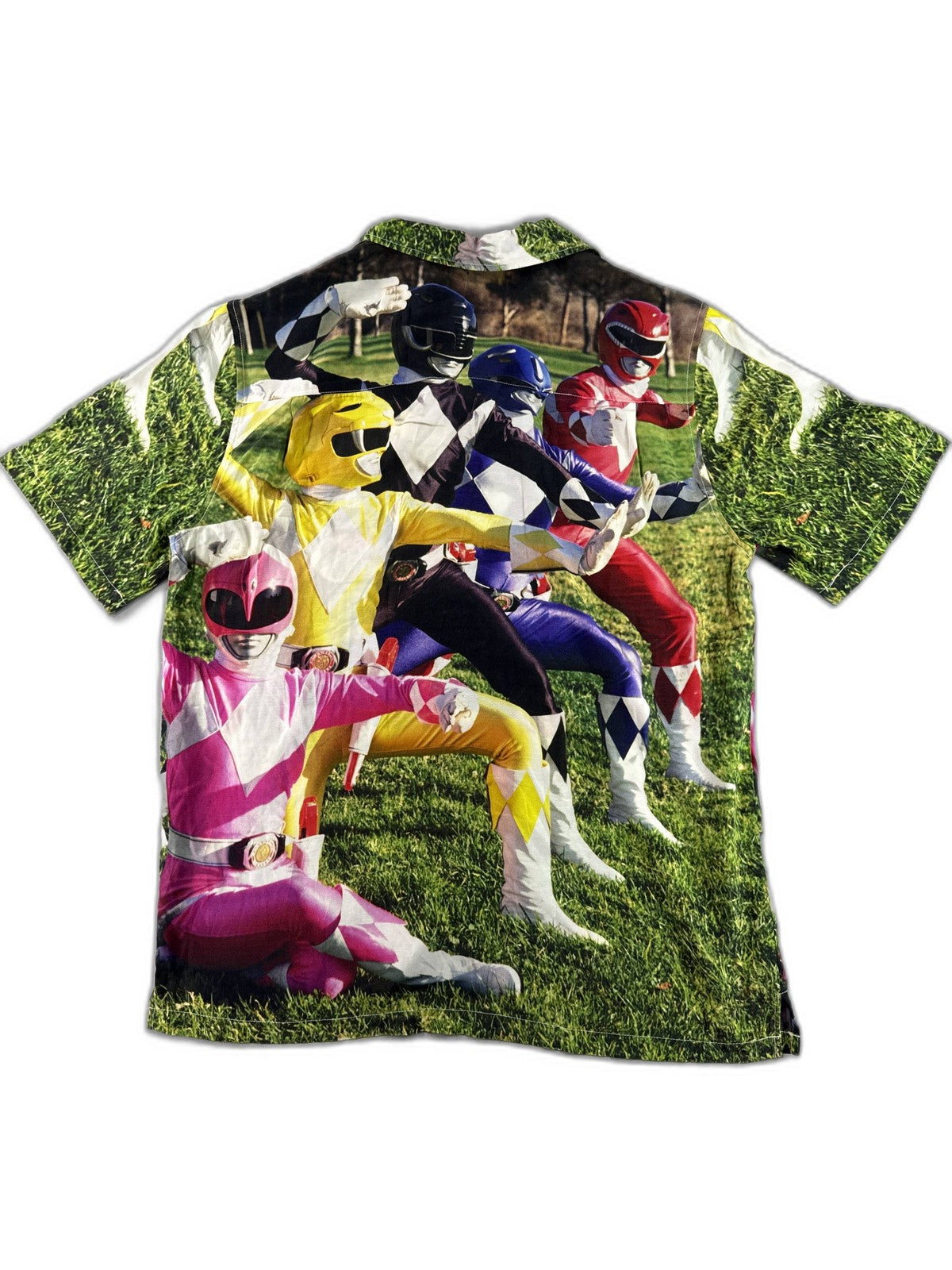 Power Rangers All Over Print Short Sleeve Button Up Shirt Unisex