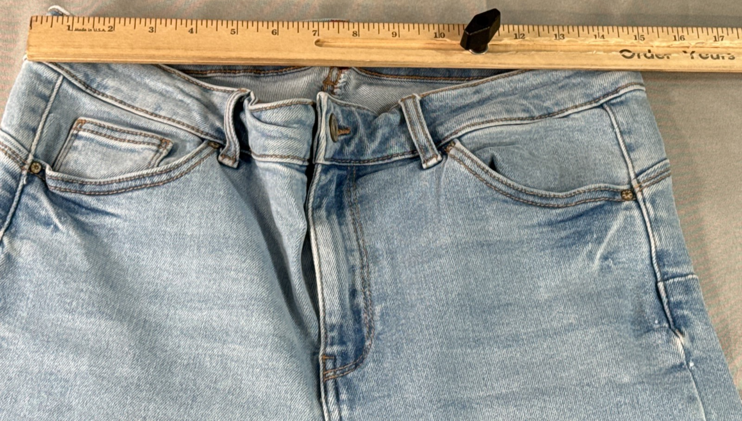 Wax Jean Butt I Love You Skinny Jeans Women 14 Light Wash Denim Mid Rise Stretch