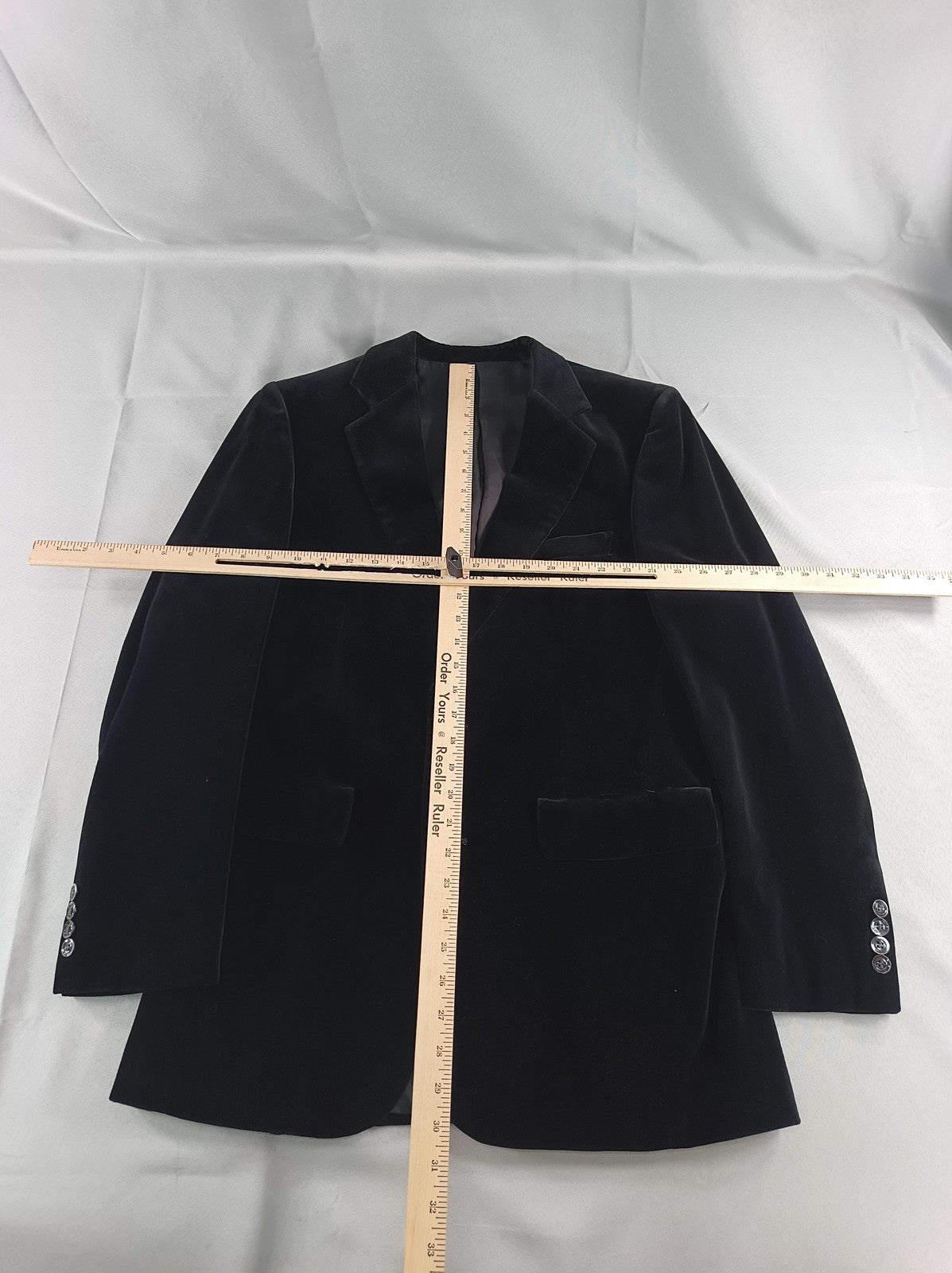 Monte Factor Jerry Rotisson Blazer Mens 42R Black Velvet 2 Button Sport Coat