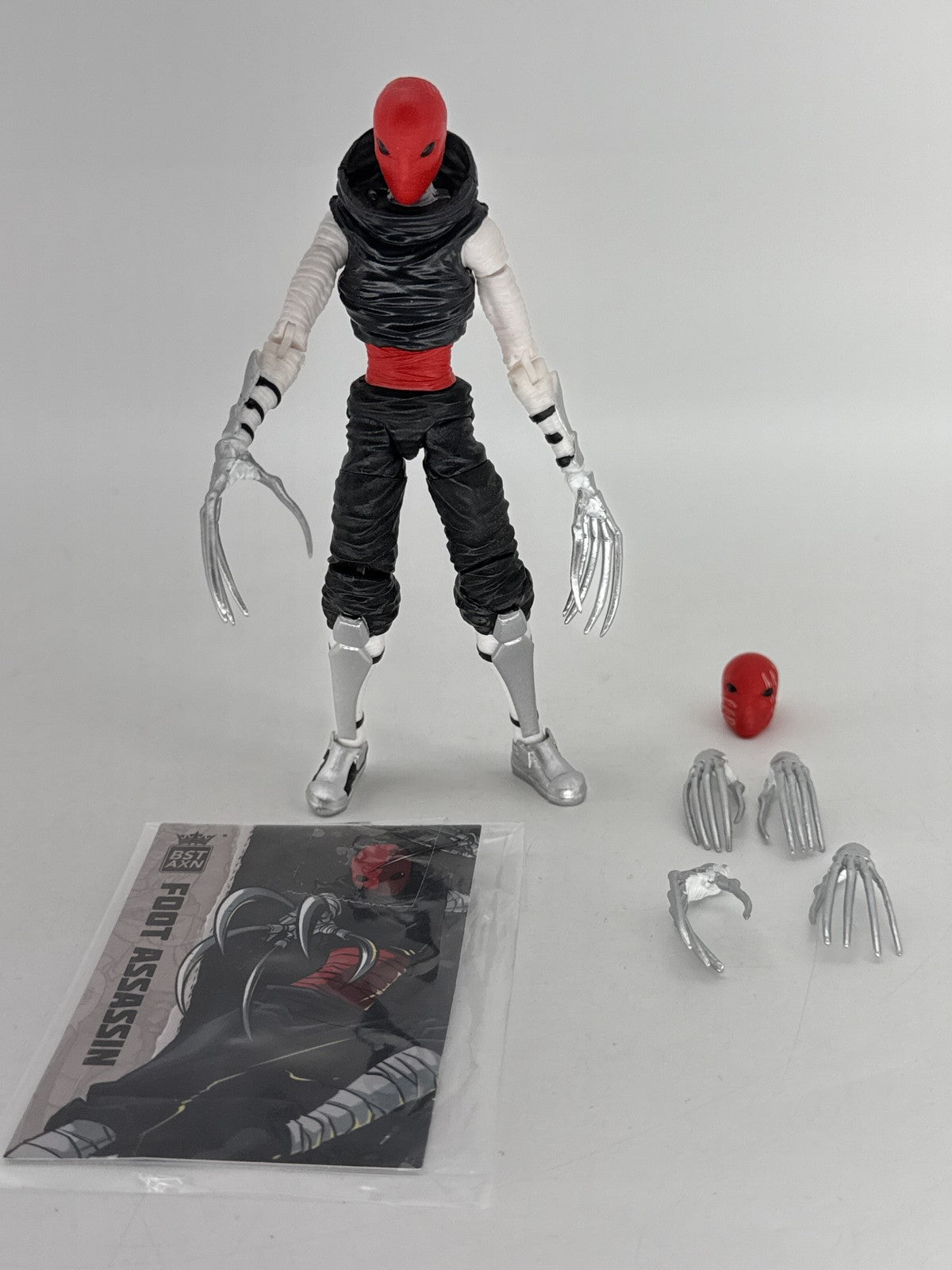 The Loyal Subjects Foot Assassin Action Figure Red Black Silver Plastic Comics