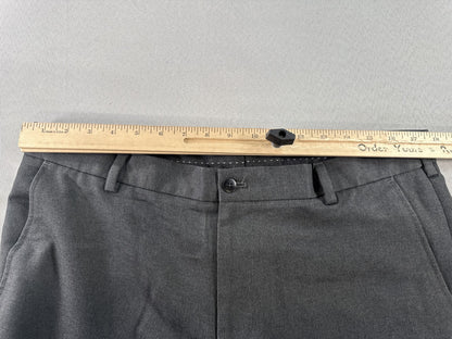 Van Heusen Studio Charcoal Pants 36 36/29 Gray 100% Polyester Classic Fit Slim