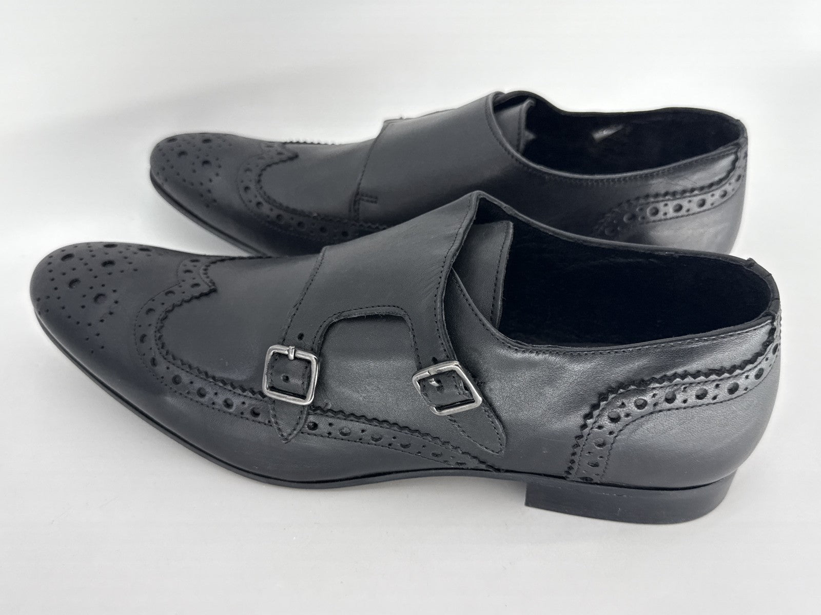 Kurt Geiger 08/15 Oxford Brogue Shoes 43 Mens 44 Black Leather