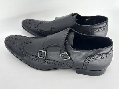 Kurt Geiger 08/15 Oxford Brogue Shoes 43 Mens 44 Black Leather