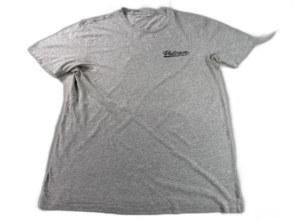Volcom Graphic Tee S Mens Gray Cotton Blend Short Sleeve Crewneck Regular Fit