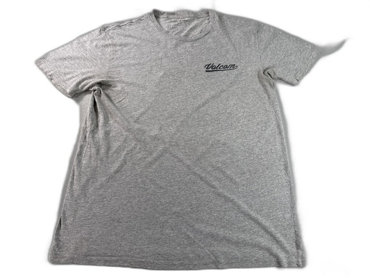 Volcom Graphic Tee S Mens Gray Cotton Blend Short Sleeve Crewneck Regular Fit