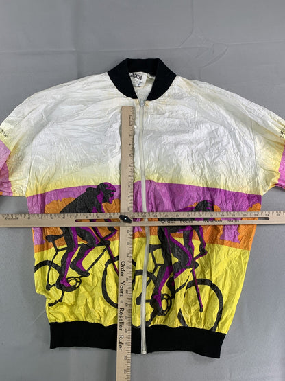 Vintage American Lung Association Jacket Mens Large Cycling Race 90s Black NWT