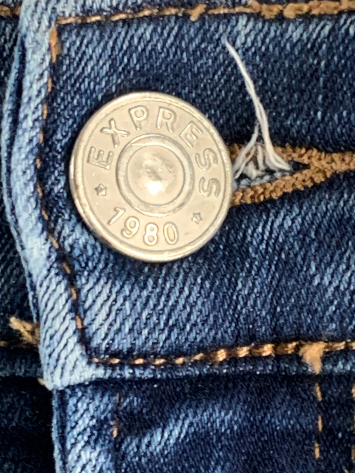 Express Skinny High Rise Ripped Jeans 8R 30x27 Distressed Denim Perfect Blue 15