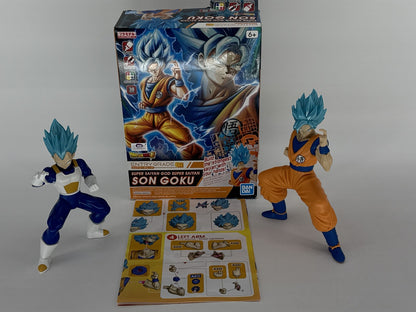 Lot of 2 Dragon Ball Z Super Saiyan God Goku Vegeta Figures Bandai Set New