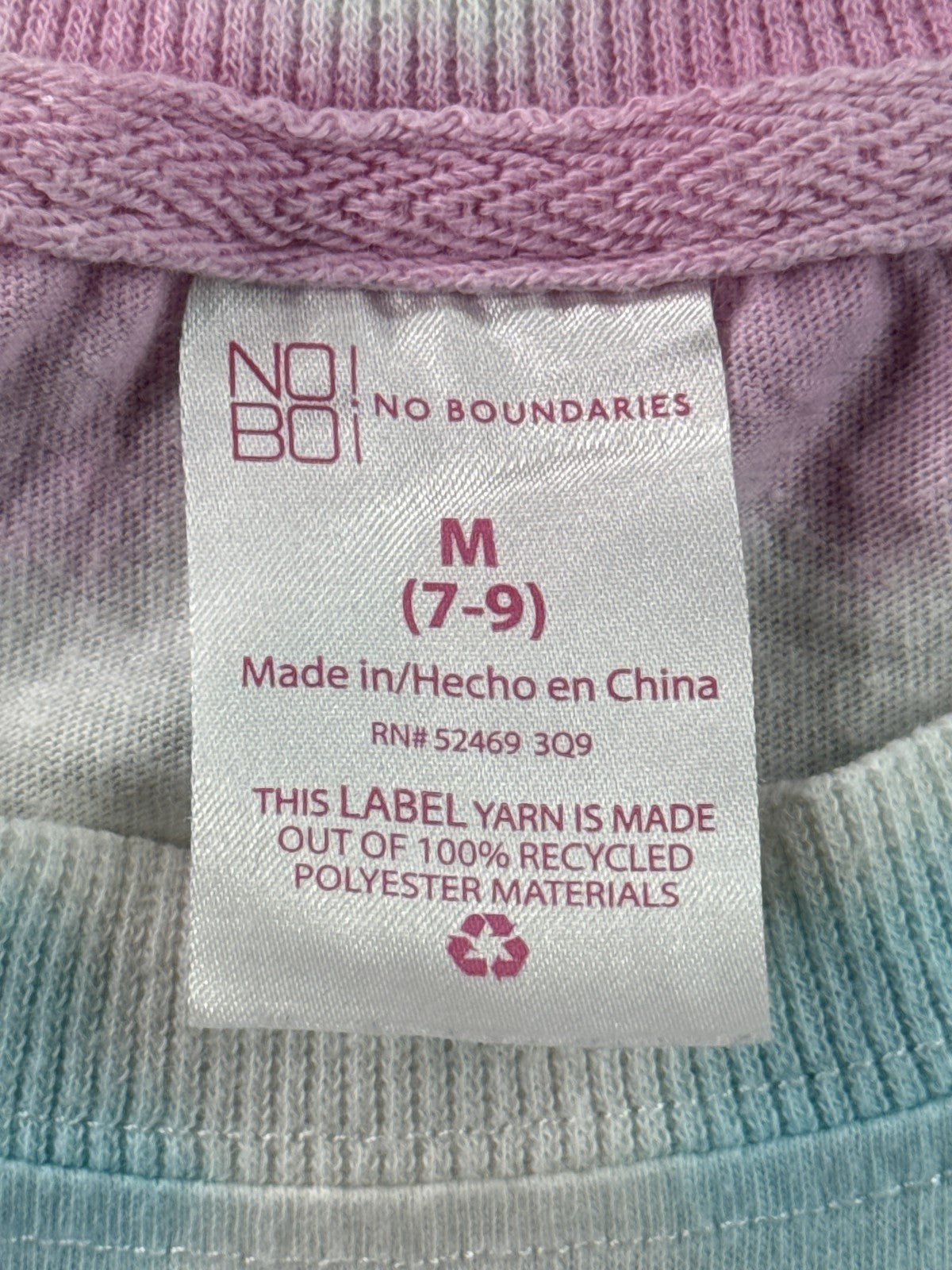 NO BOUNDARIES Grateful Long Sleeve Shirt M (7 9) Pastel Cotton All Over Print