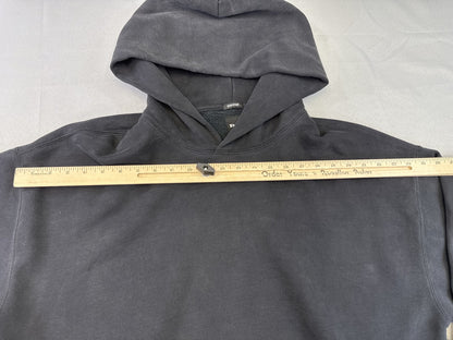 RSQ Pullover Hoodie Large Black Fleece Unisex Regular Fit Long Sleeve Kangaroo