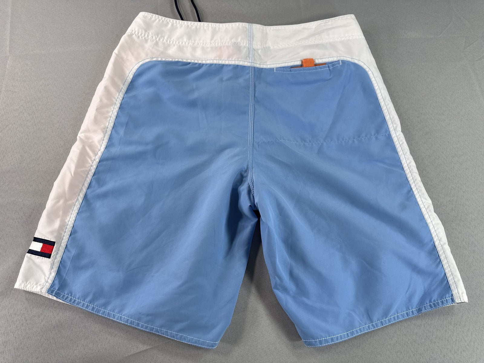 Tommy Hilfiger Colorblock Swim Trunks M Orange/White/Blue 100% Polyester