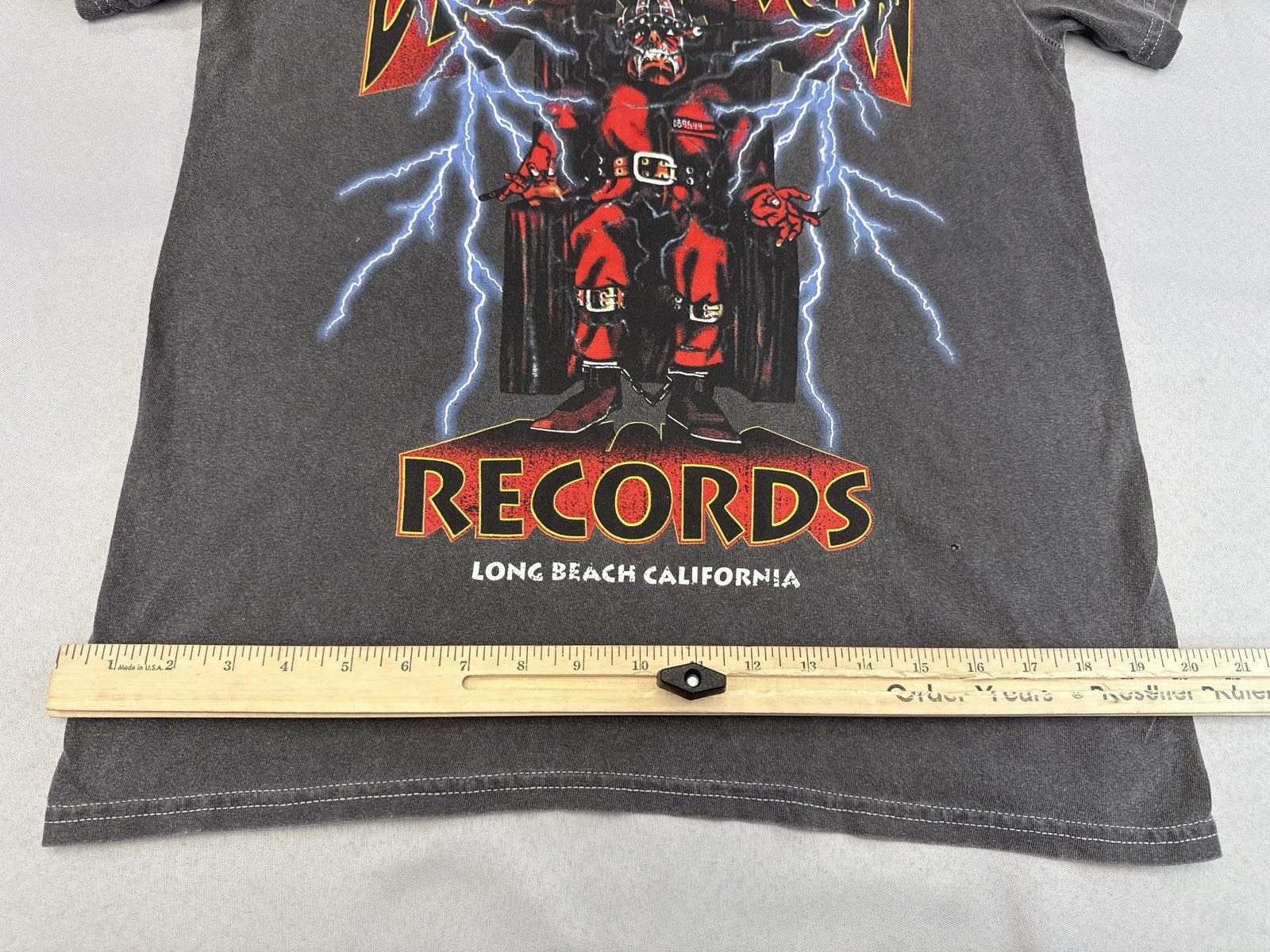 Death Row Records Graphic Tee S S/P Black Cotton Short Sleeve Crewneck All Over