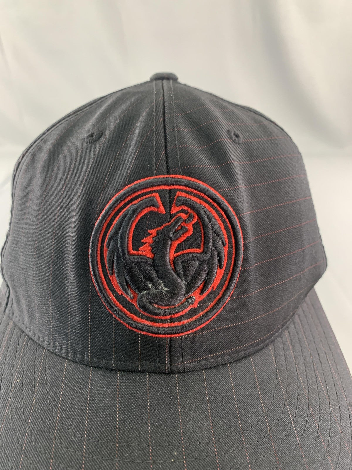 Draconis Obscuro Hat Cap Fitted Mens Black Red Dragon Embroidered 59 Comperio