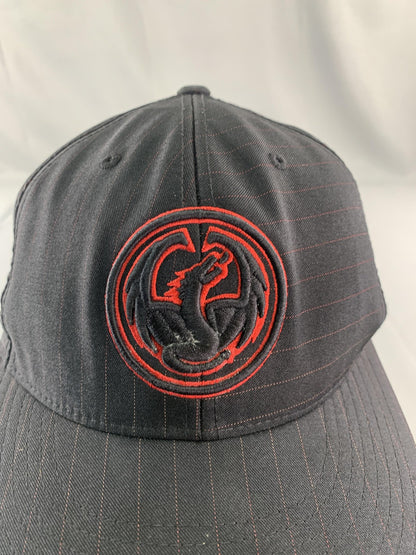 Draconis Obscuro Hat Cap Fitted Mens Black Red Dragon Embroidered 59 Comperio
