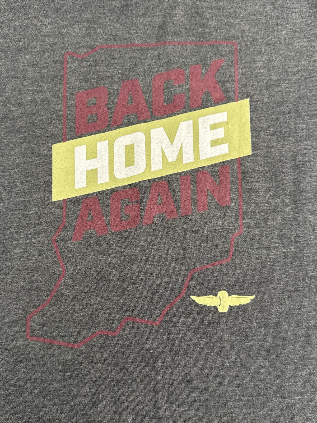 Indianapolis Motor Speedway Shirt Womens Medium Race Day Back Home Again Tee Rac