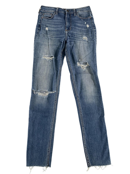Hollister Jeans Womens 27 Ultra High Rise Distressed Skinny Denim Stretch Classi