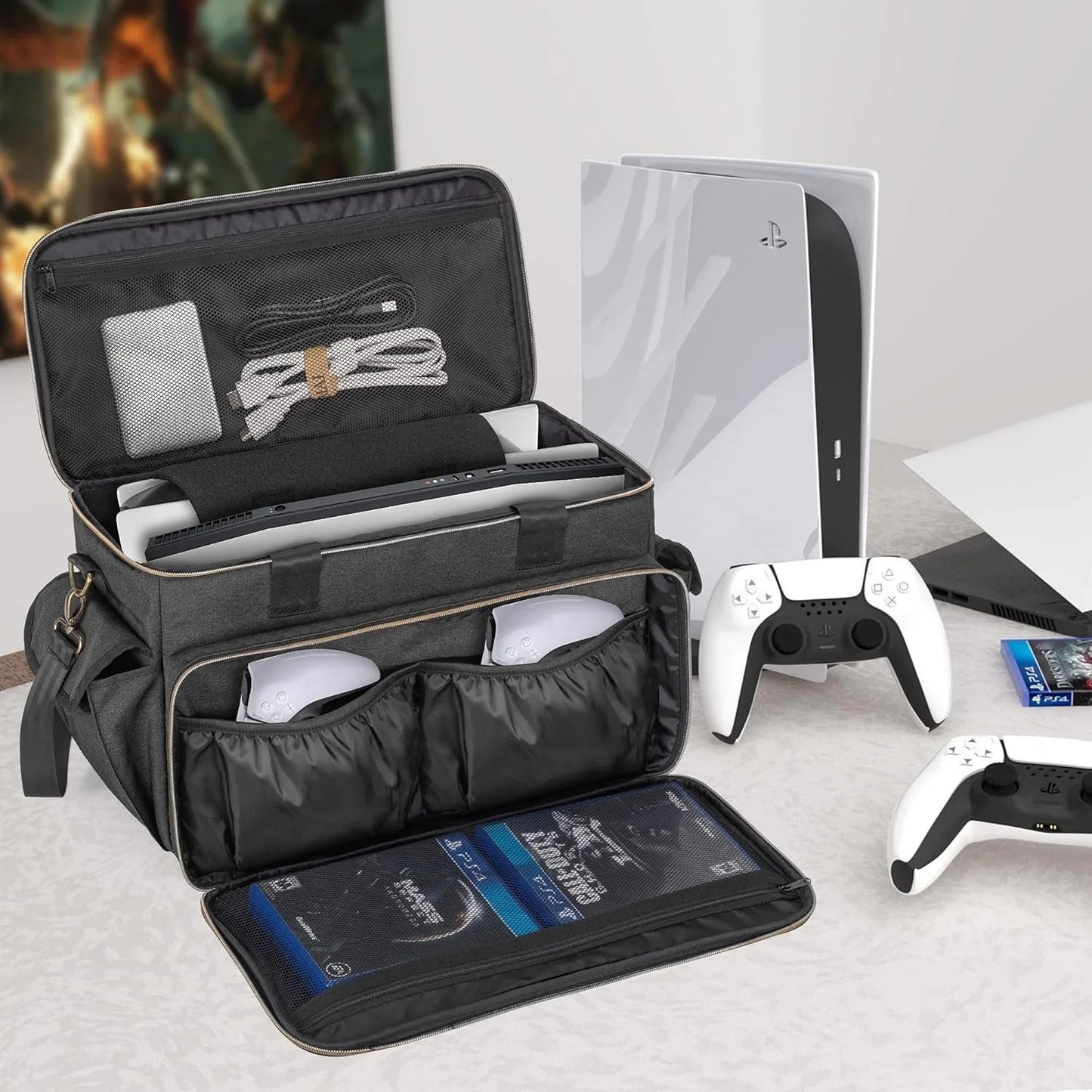 Trunab Travel Bag for PS5 Xbox Series X Console Case Storage Carrying Tote NEW