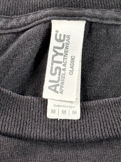 ALSTYLE Shut Up Graphic Tee Oversized Black Cotton Short Sleeve Crewneck Men M