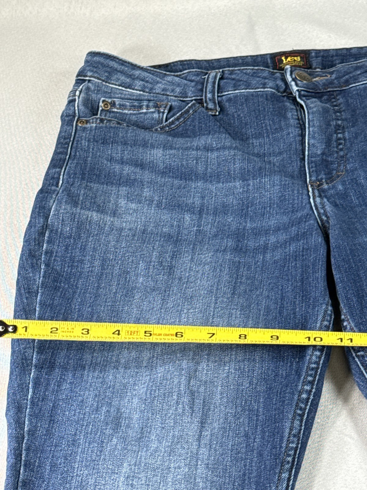 Lee Womens Bootcut Jeans Medium Wash Blue Denim Mid Rise Stretch Pocket W32 L31