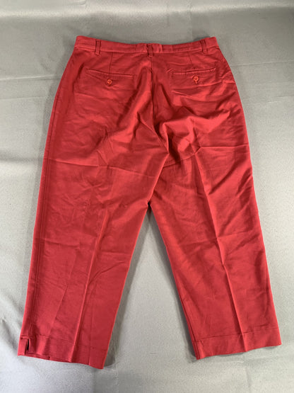 Fairway Outfitters Pants Womens Size 12 Red Stretch Straight Leg Casual Golf
