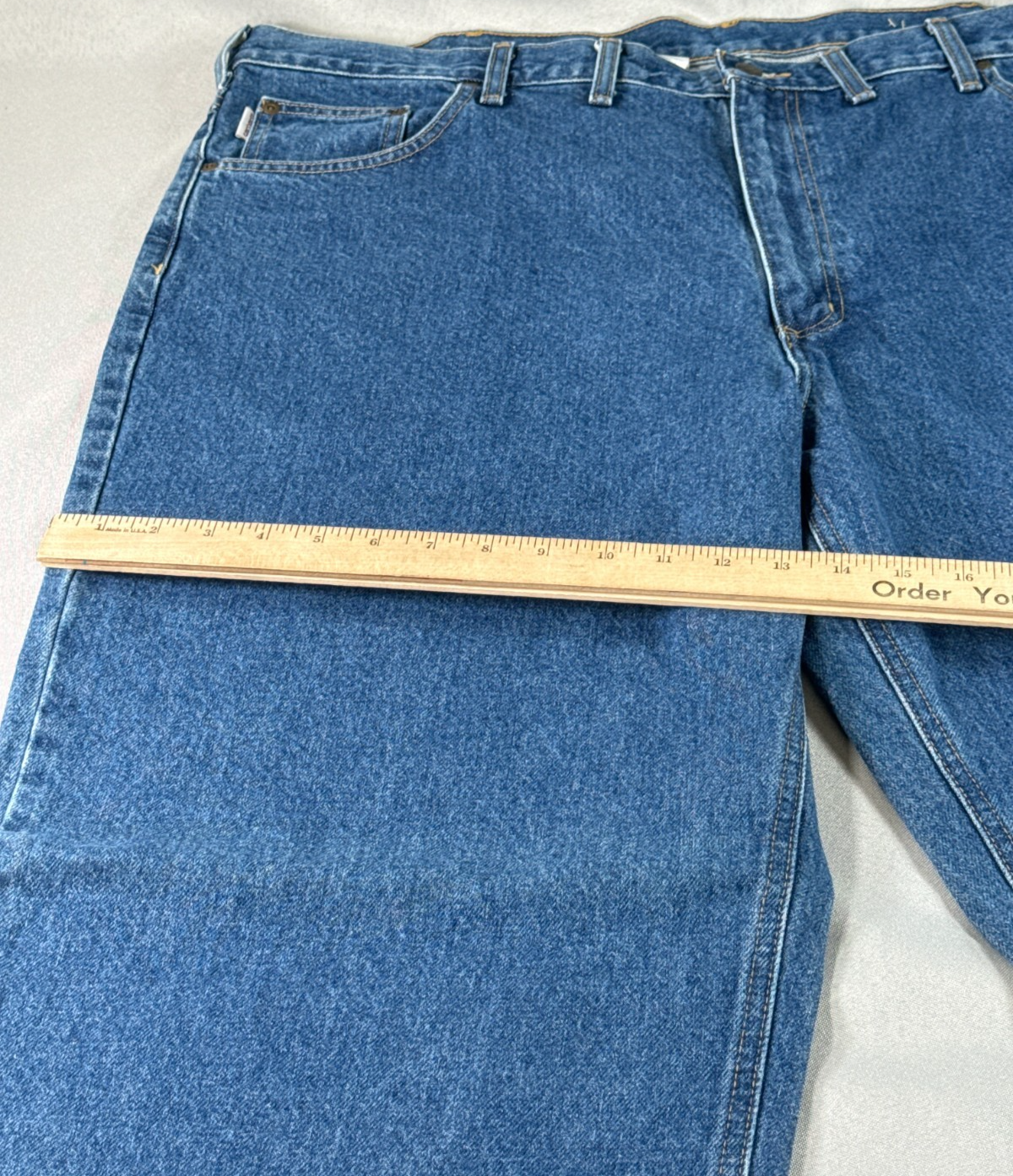 Carhartt B17 DST Jeans Men’s 46x32 Relaxed Fit Blue Denim Workwear Pants