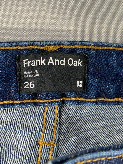 Frank And Oak Womens Jeans 26 The Bootcut Dark Wash Mid Rise Stretch Denim 29x30