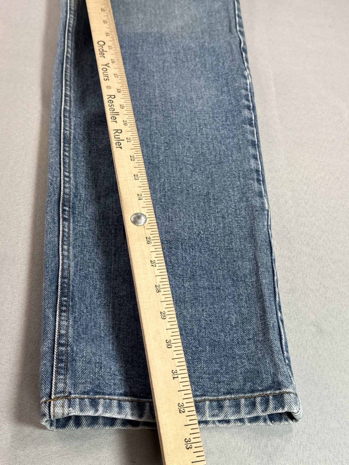 COTTONFIELD Light Wash Jeans Length 100% Cotton Straight Fit Classic Unisex